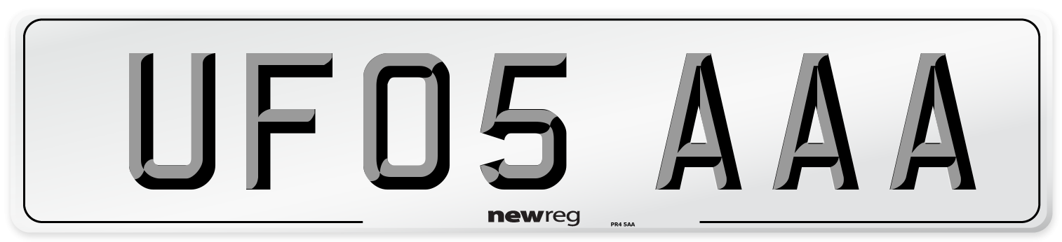 UF05 AAA Number Plate from New Reg
